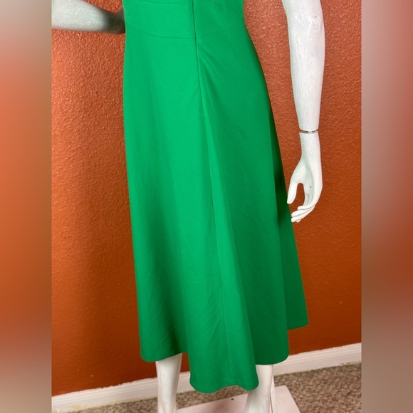 DKNY Women's Bubble-Sleeve Scuba-Crepe Midi Green Dress Size 10. C14 - Picture 5 of 17